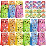 Outus 60 Pieces Birthday Treat Bags 3.3x5.5x10.2 Inch Birthday Goody Bags Party Favors Bags with 60...