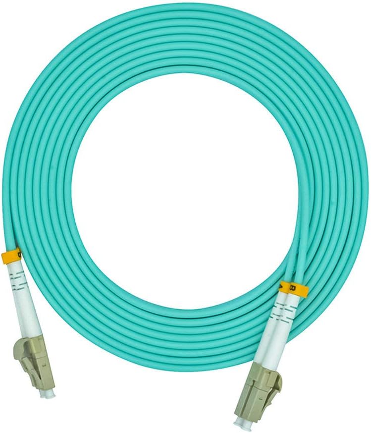 Jeirdus5Meters 16ft LC to LC Duplex 50/125 10G OM3 Multi-Mode Fiber Optic Cable Jumper Optical Patch Cord LC-LC