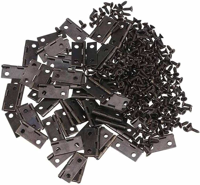 Heavy Duty Hinge Automatic Self Closing Spring Hinges Metal Hinge for Jewelry Box 50 Pieces Hinges