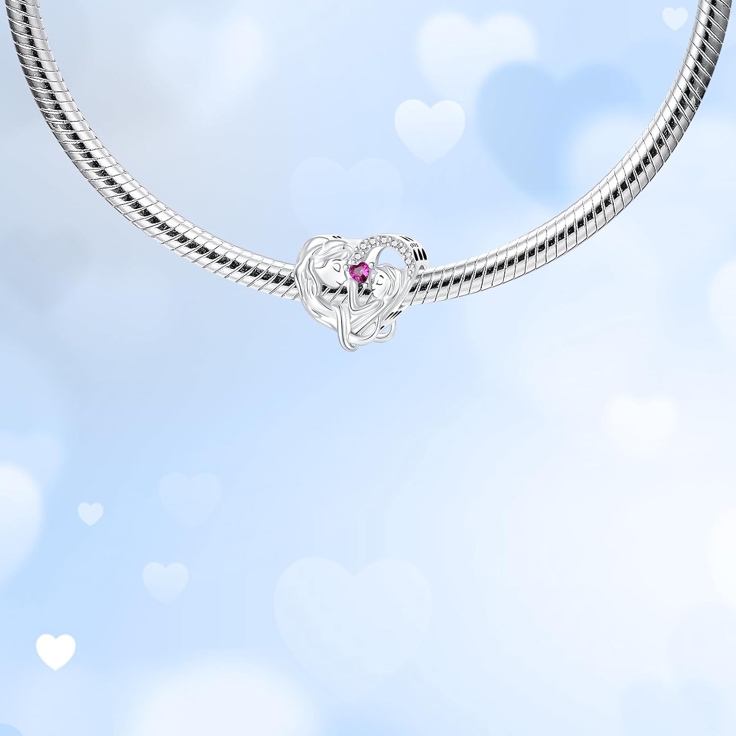 925 Sterling Silver Charm Fits Women's Charms Bracelet & Necklace Valentine's Day Mother's Day Jewelry Gifts for Women - Image 4