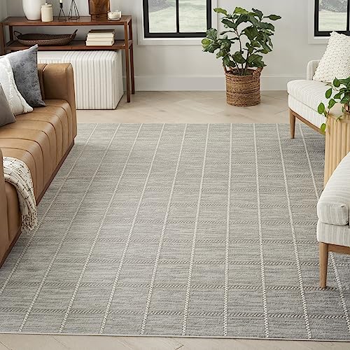 Tapete decorativo gris claro 144x108 cm Nourison miniatura 1