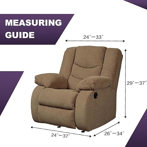 Miniatura 2 de MeilleMaison Funda elástica para silla reclinable, funda para sofá de 1 pieza con parte inferior elástica, lavable, protector de muebles