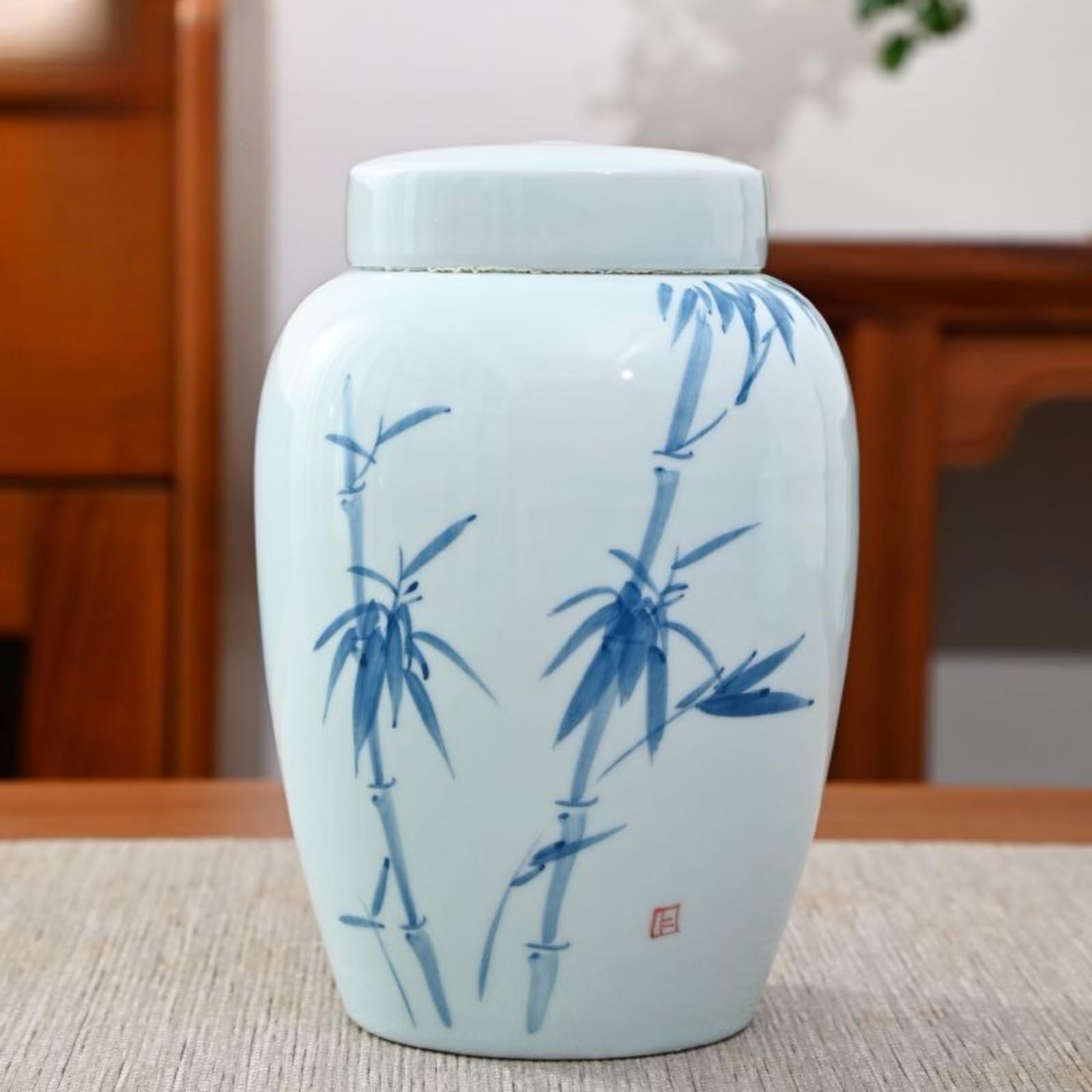Boîte à thé céramique de style chinois un cadeau élégant pour les amateurs