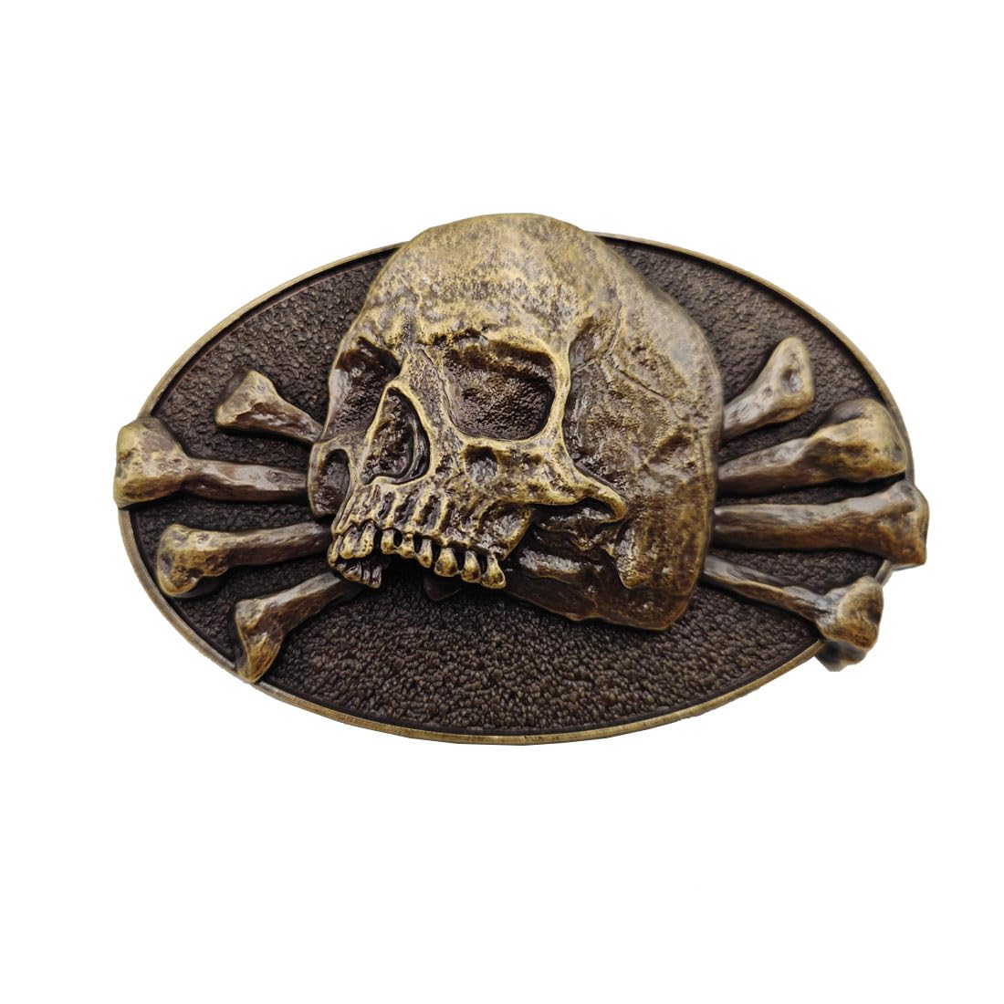 No Rest Skull Belt Buckle
