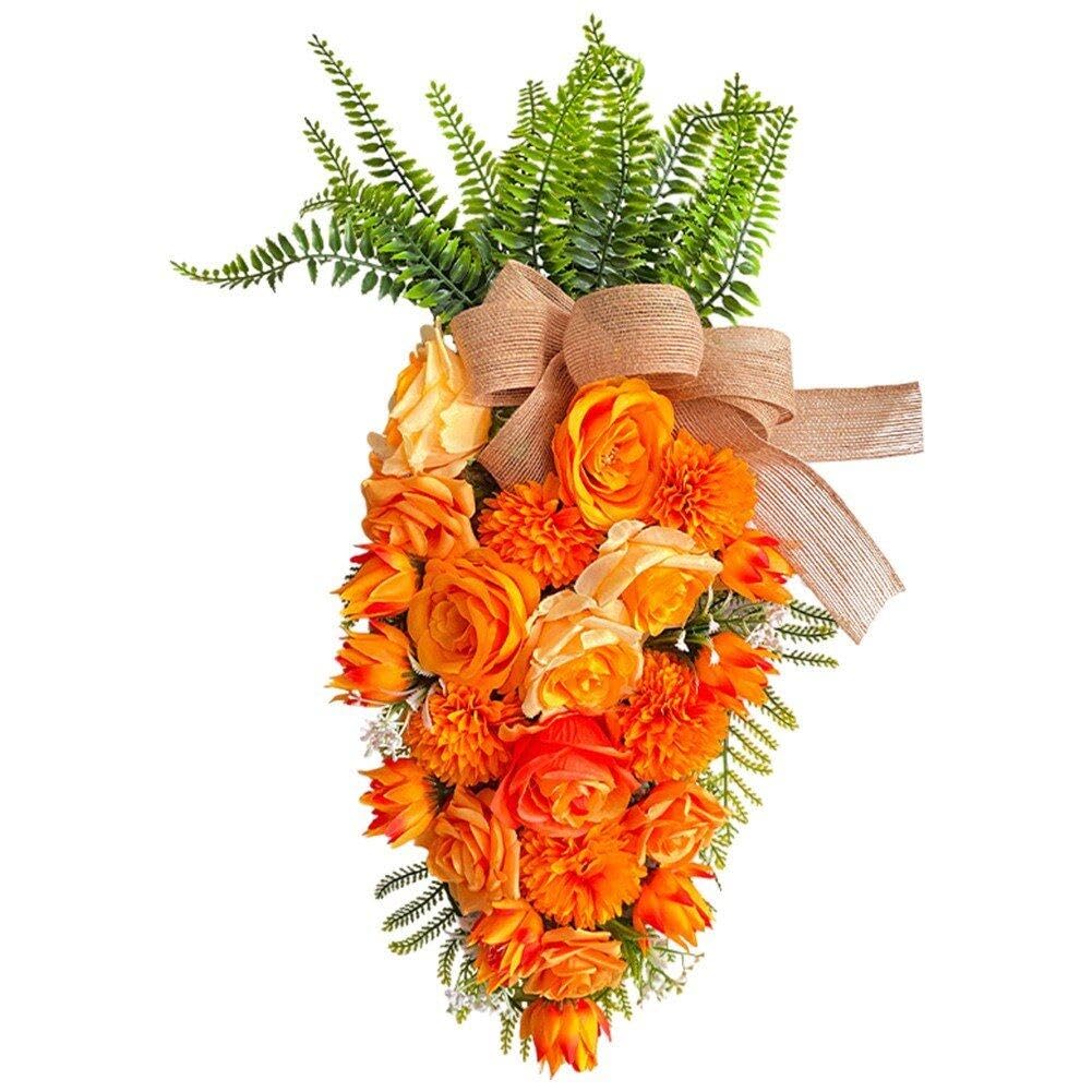 Couronne de Pâques carotte pour magnifier votre décoration de porte d'entrée printanière