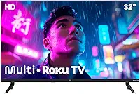 Smart TV DLED 32 HD Multi Essencial Roku 3HDMI 2USB Wi-Fi