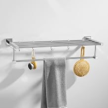 Towel Rack Bathroom Accessory Set, Bathroom Towel Rack Silver Full Copper Corner Basket Rack Bathroom Hardware/Bath Towel Rack B60Cm The New