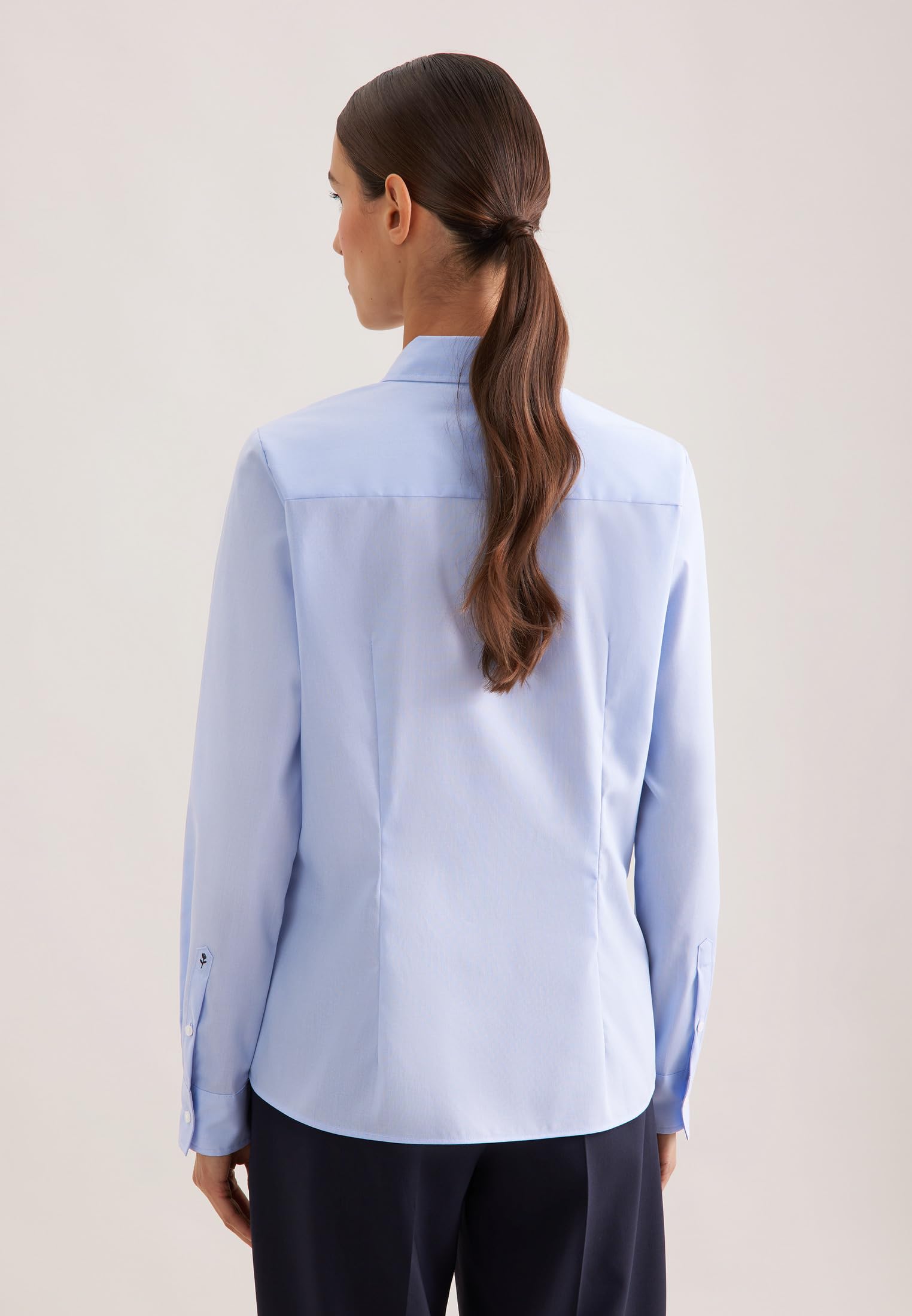 Seidensticker Damen Bluse - City Bluse - Hemdbluse - Regular Fit - Langarm - Uni - 100% Baumwolle – Bild 3