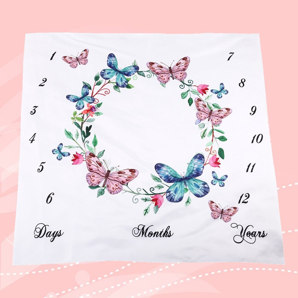 Healifty Coperta Foto per Neonato con Motivi Farfalla Fondo Fotografico Bambino Neonati