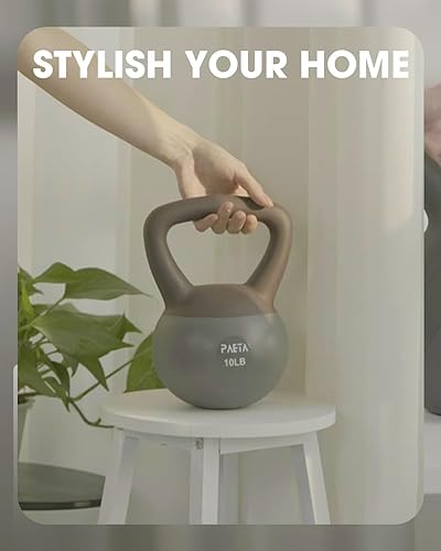 Miniatura 6 de PAETA Pesa rusa suave para fitness en casa – Agarre antideslizante y diseño de mango ancho, juego de pesa rusa suave, impacto suave y amigable con