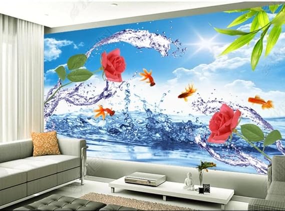 Amazon 壁装3dステレオ画像壁紙モダンミニマリストテーマ写真壁画涼しい夏水バラの花テレビ背景壁 400cmx280cm 157 4x110 2inch 壁紙 Amazon 壁装3dステレオ画像壁紙モダンミニマリストテーマ写真壁画涼しい夏水バラの花テレビ背景壁 400cmx280cm 157 4x110 2inch 壁紙