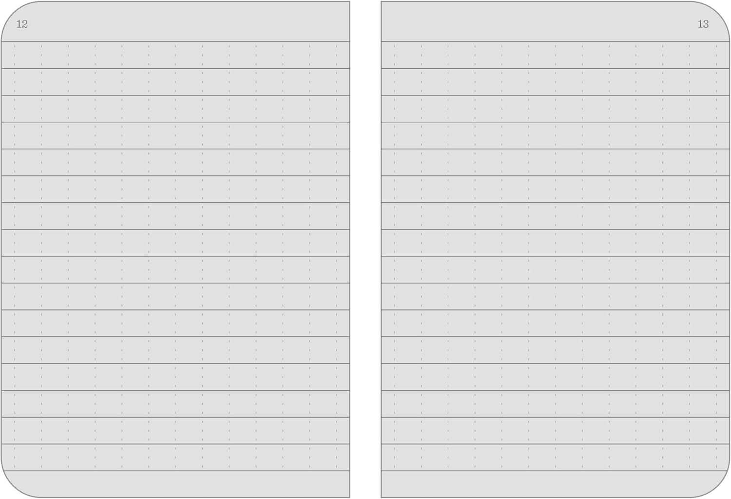 Rite in the Rain Weatherproof Mini Stapled Notebook, 3.25" x 4.625", Orange Cover, Universal Pattern, 3 Pack (No. OR71FX-M) - Image 2