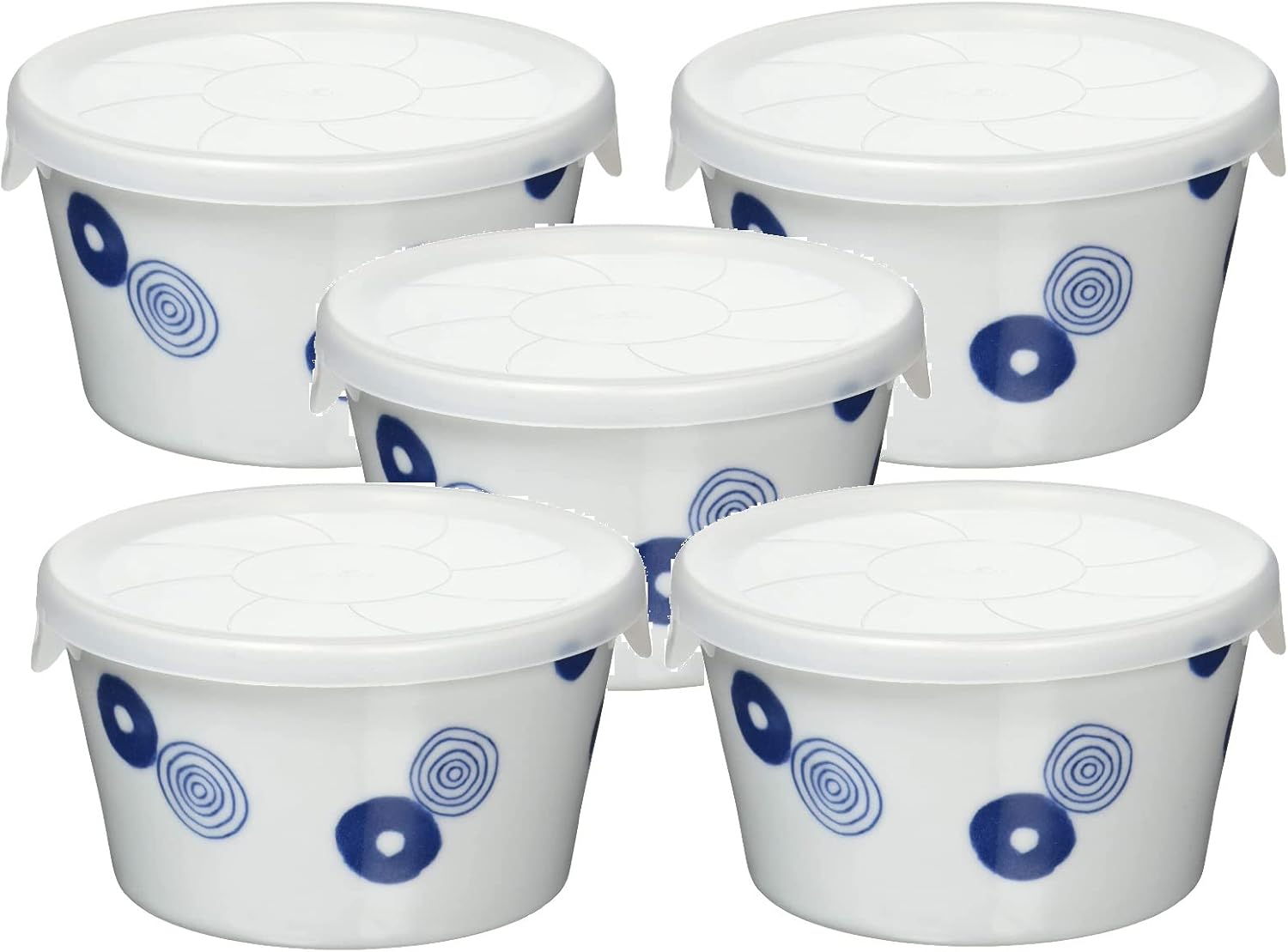 波佐見焼 indigo japan ノンラップ鉢 小 渦丸紋(5客組)