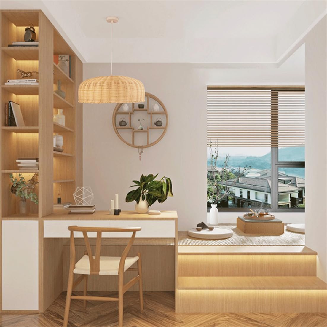 Semplice Decorazione Per La Casa: Lampada A Sospensione In Rattan