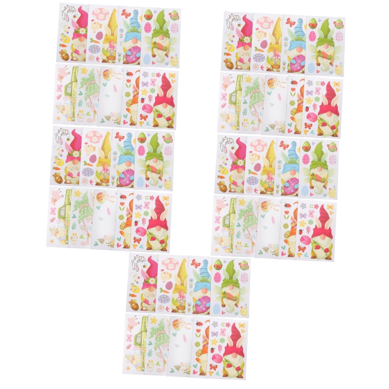 MAGICLULU 5 Sätze Fensteraufkleber Zu Ostern Fensterdeko Ostern Fensteraufkleber ern Wandtattoos Mattierte Fensterfolie Cartoon-aufkleber Für Glasfenster Pvc 9 Blatt * 5