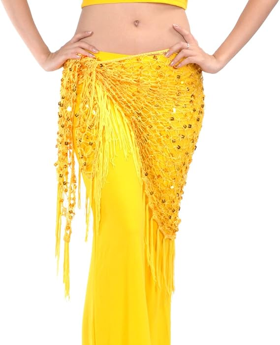 Belly Dance Hip Scarf, Egyptian Triangle Shawl, Christmas Git Idea