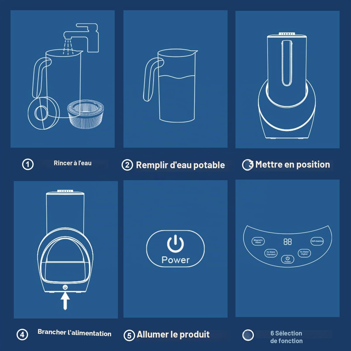 ALTHY - Carafe à Hydrogénée Eau SPE&PEM, Générateur d'eau Hydrogénée, Capacité de 1,6 L, Niveaux de pH équilibrés et Filtrée au Sulfite de Calcium, Réduire le Chlore Résiduel, Carafe Sans BPA