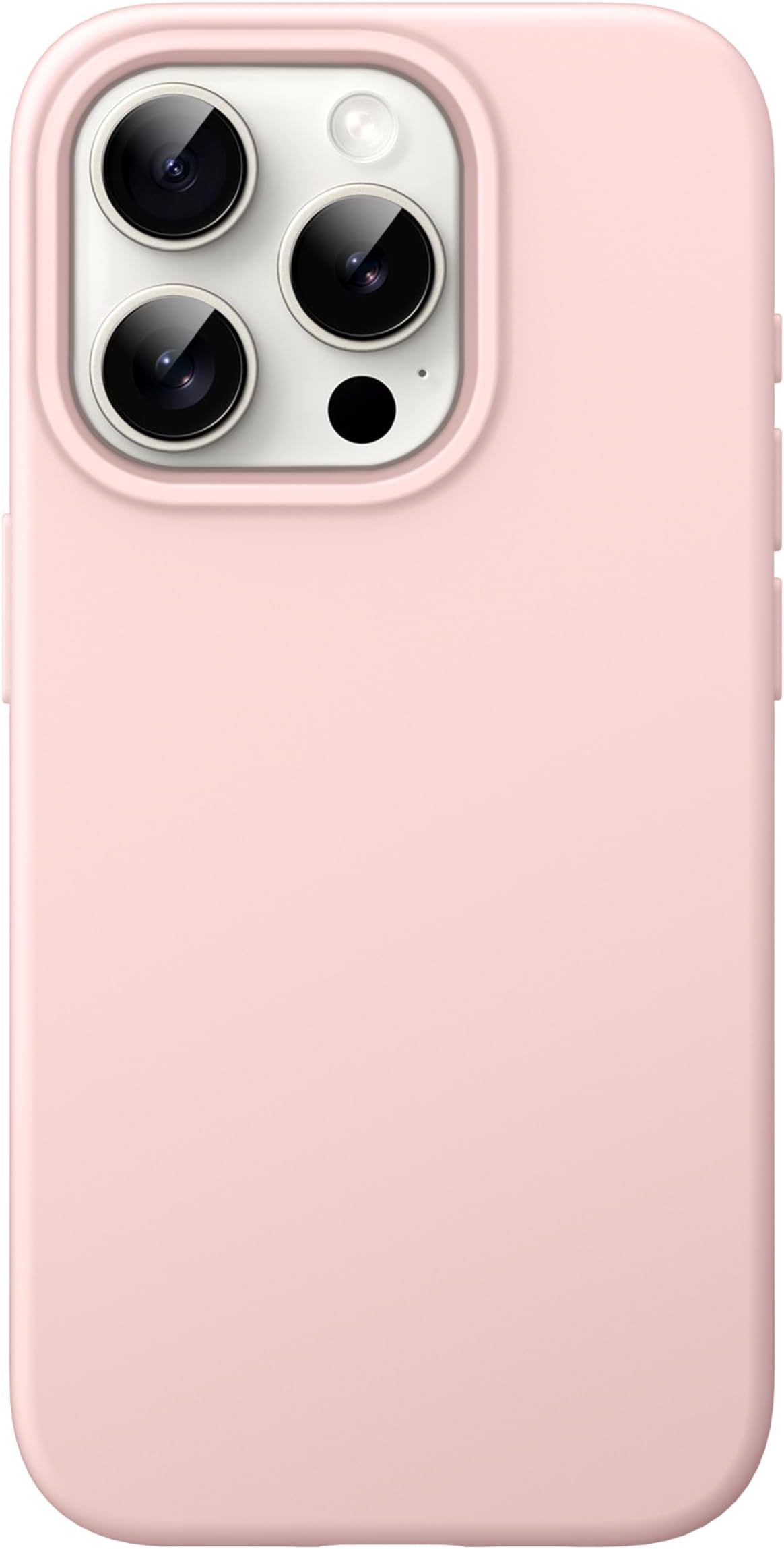JETech Silicone Case for iPhone 15 Pro 6.1-Inch, Silky-Soft Touch Full-Body Protective Phone Case, Shockproof Cover (Pink)