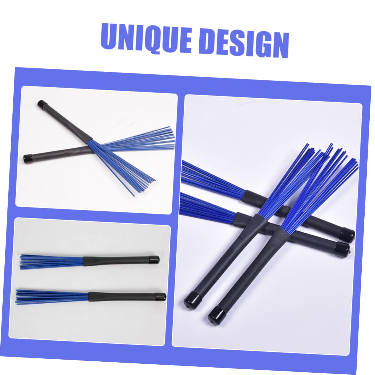TOYANDONA 10piezas Cepillos De Batería De Jazz Mango Antideslizante Cepillos De Nylon Para Instrumentos De Percusión Accesorios Para Bateristas Movimiento