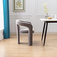 Vista 51 de Tmosi Modernas sillas de comedor de terciopelo tapizadas, con respaldo curvado, cómoda silla auxiliar para cocina, comedor, sala de estar