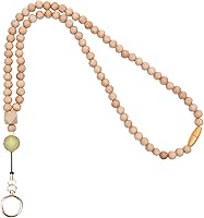 Vista 1 de Cordones Retráctiles con Cuentas de Madera para Portadores de Insignias de Identificación, Cordón Retráctil de Identificación con Separación