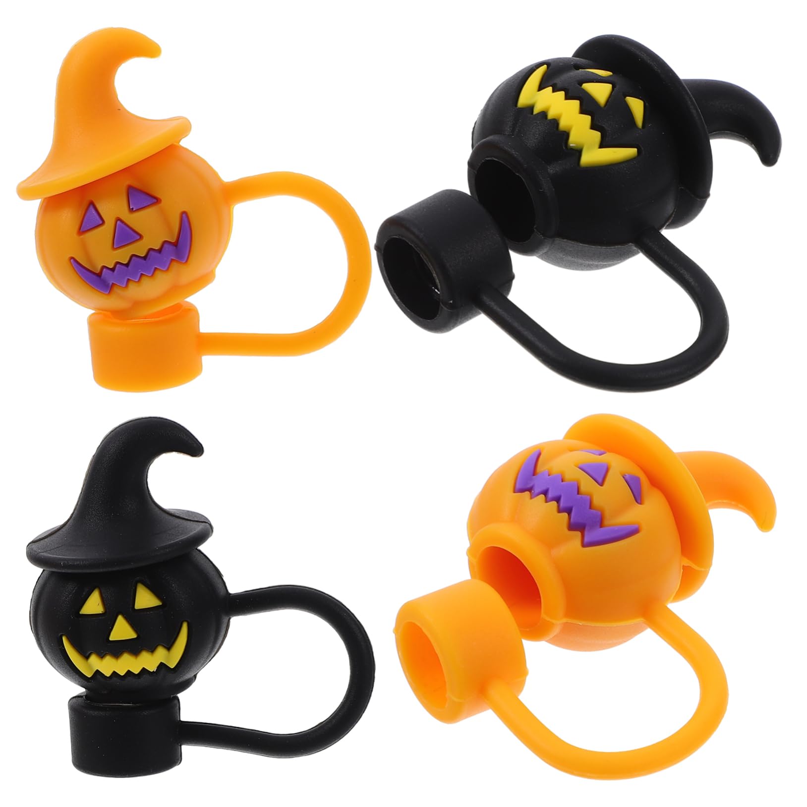 Alipis 20 Pz Coperchi Di Paglia Di Halloween Punte Cannuccia Per Bevande Coperture Di Paglia Riutilizzabili Punte Di Paglia Di Zucca Fascino Di Paglia Gel Di Silice