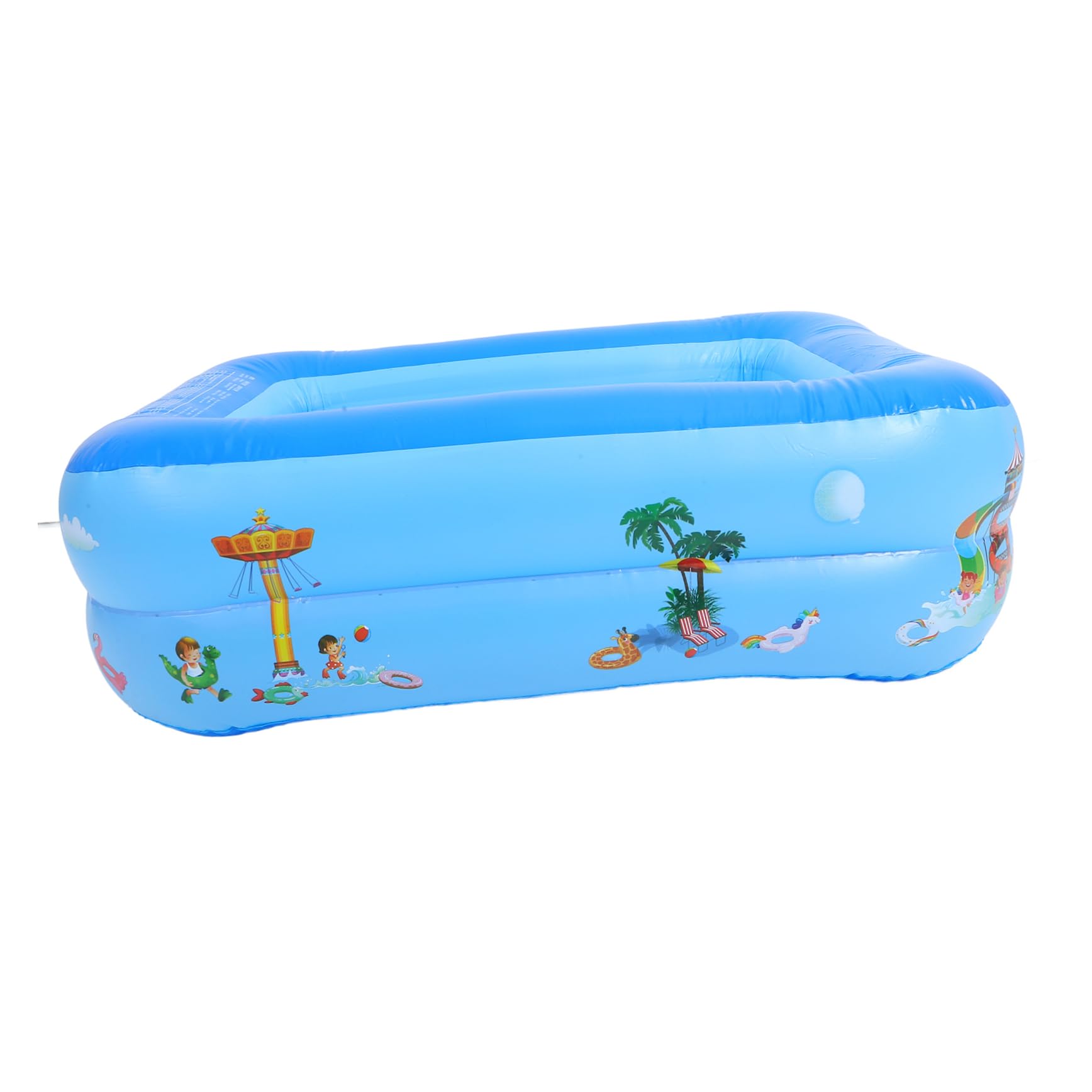 Piscine Gonflable Bleue en PVC pour Garçon et Filles, Double Couche Pliable