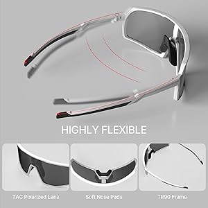 YOZISS Cycling Glasses Polarized Sports Sunglasses for Men Women Youth Baseball Running Driving Golf