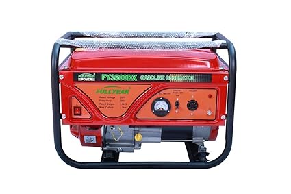 XLNT City Light Power Full Year FY3500DX 3,000-Watt Gasoline(Petrol) Rope Starting Powered Generator Red/Black