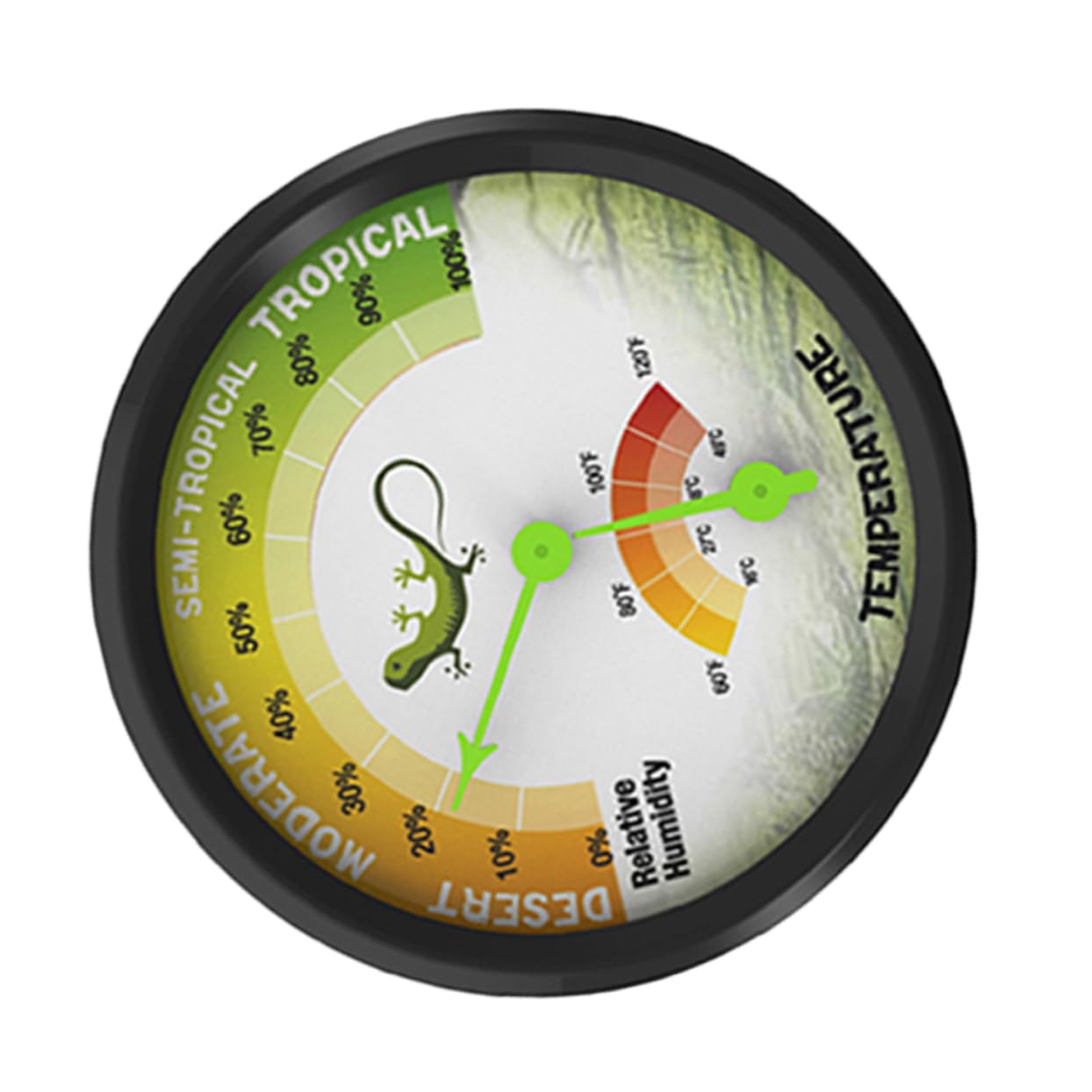 VICASKY Thermometers Dual Hygrothermograph for Temperature Monitoring Reptile Tanks and Pet Enclosures Accurate Mechanical Device with Display No Batteries Required