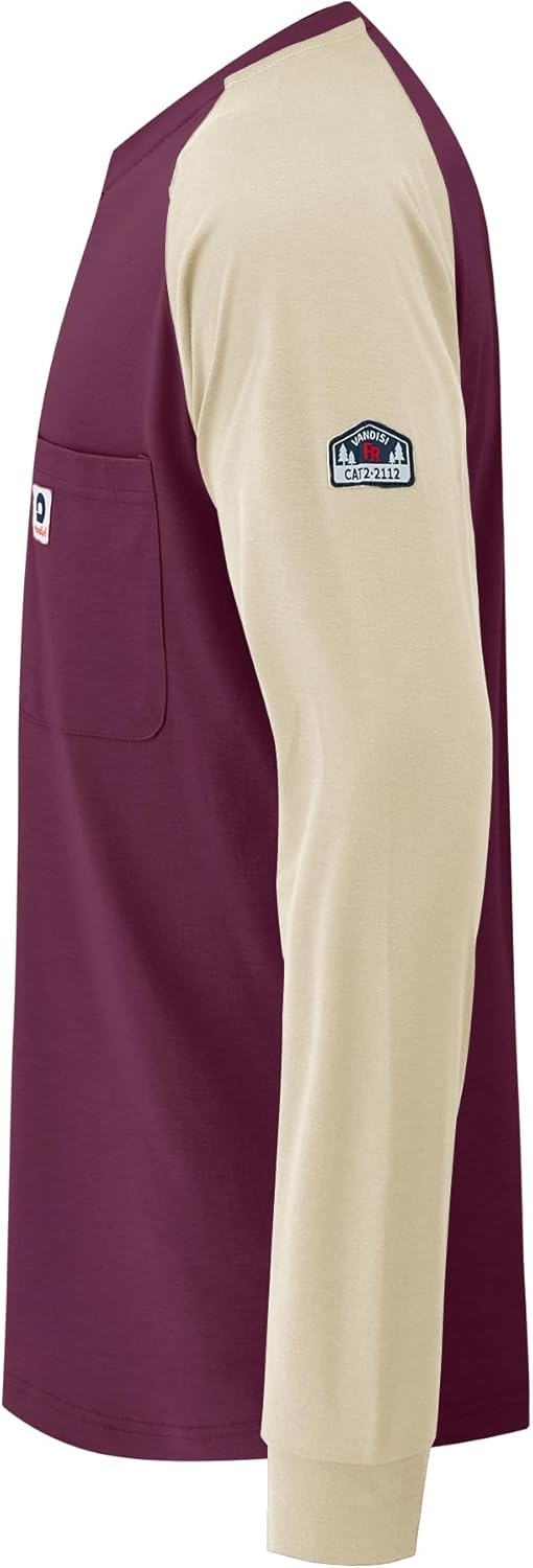 FR Shirts Flame Resistant Shirts 6.5oz Lightweight Cotton Two Tone & Henley Shirts for Men - Image 2