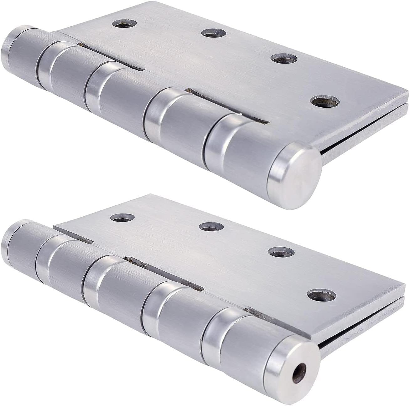3 Pack - 4"x4" Self Closing Door Hinges, Spring Loaded Hinges for Interior & Exterior Doors, Automatic Door Closer Hinge, Soft Close Door Hinges, Squared Corners Auto Close Spring Hinge