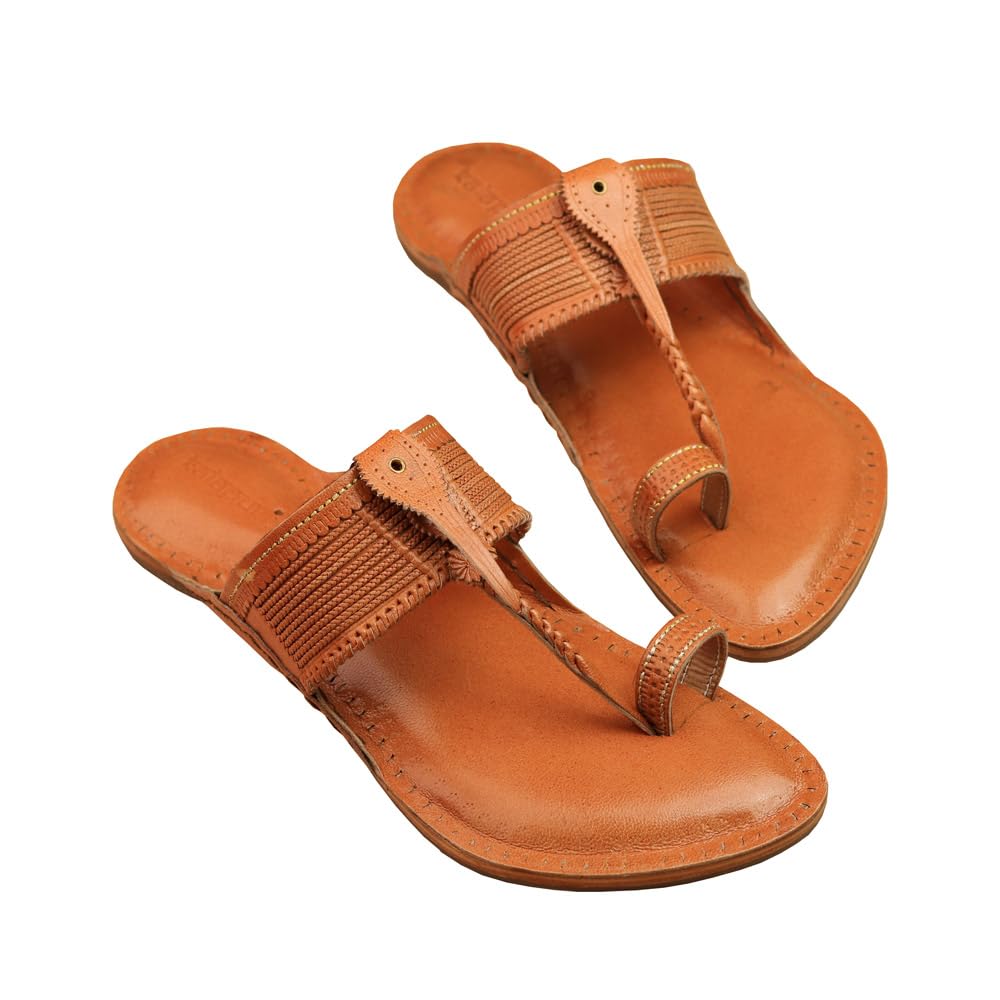 Footwear with a Story: Men's Timeless Heritage Kolhapuri Chappals-image-16
