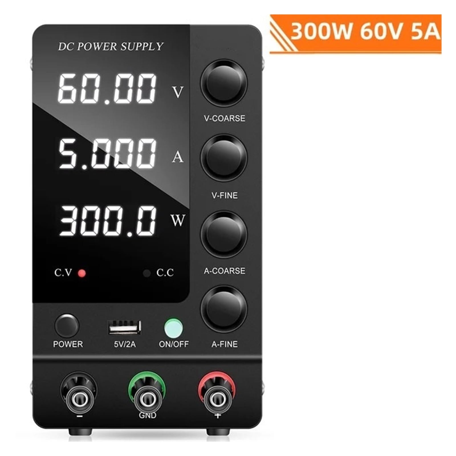 Fuente de alimentación CC 30V 60V 120V Regulador de Voltaje Ajustable Fuente de alimentación conmutada de Banco(Black 30V10A C3010,110V)