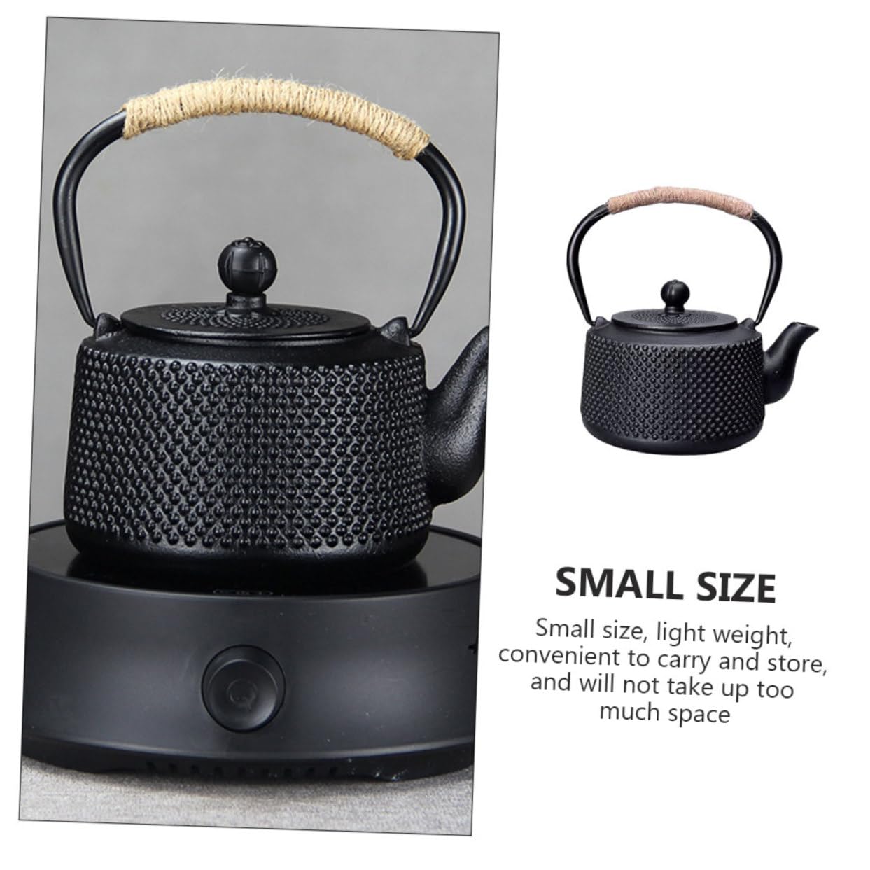 Teiera in Ferro Tetsubin Bollitore Decorativo da Cucina Filtro per Infusi Manico Antiscottatura per Casa e Ufficio
