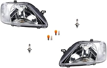 Johns, H4 Headlight Set Left & Right for Dacia Logan MCV KS & Bulbs
