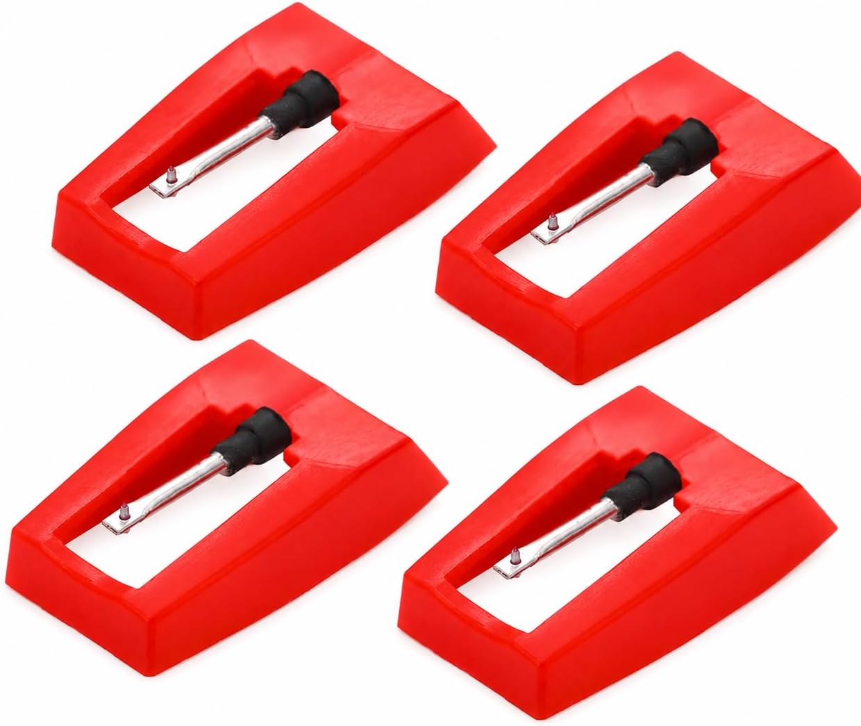 Ideal Swan 4 Pack Record Player Needle, Diamond Replacement Stylus Needle for Vinyl Record Player ION Jensen Crosley Victrola Sylvania Turntable Phonograph LP