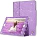 BENTOBEN iPad 2 Case, iPad 3 Case, iPad 4 Case, Glitter Sparkly Slim Lightweight Faux Leather Folio Folding Stand Smart Cover Stylus Holder Auto Wake/Sleep Protective Case for iPad 2/3/4,Purple