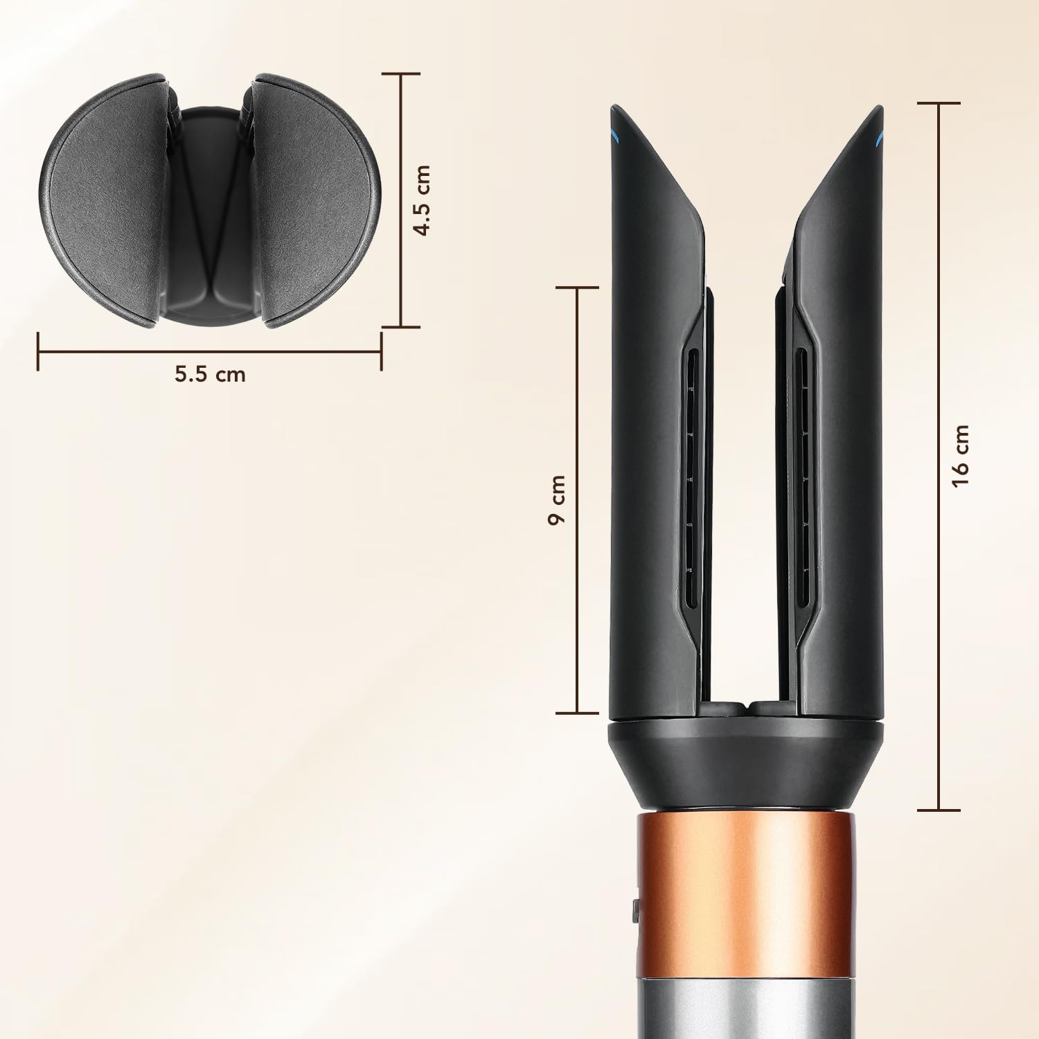 AirSmooth-Finishing-Aufsatz für Dyson Airwrap, zur Verwendung auf trockenem Haar, Nutzt starken Luftstrom, um Spannung für glattere Styles zu erzeugen, kompatibel mit HS01/HS05/HS08, Schwarz