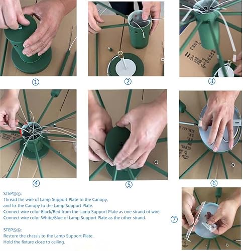 Miniatura 7 de RUNNUP Morden Decor Sputnik - Lámpara de techo nórdica semiempotrada con 10 luces, lámpara de araña creativa, lámpara de suspensión de metal para