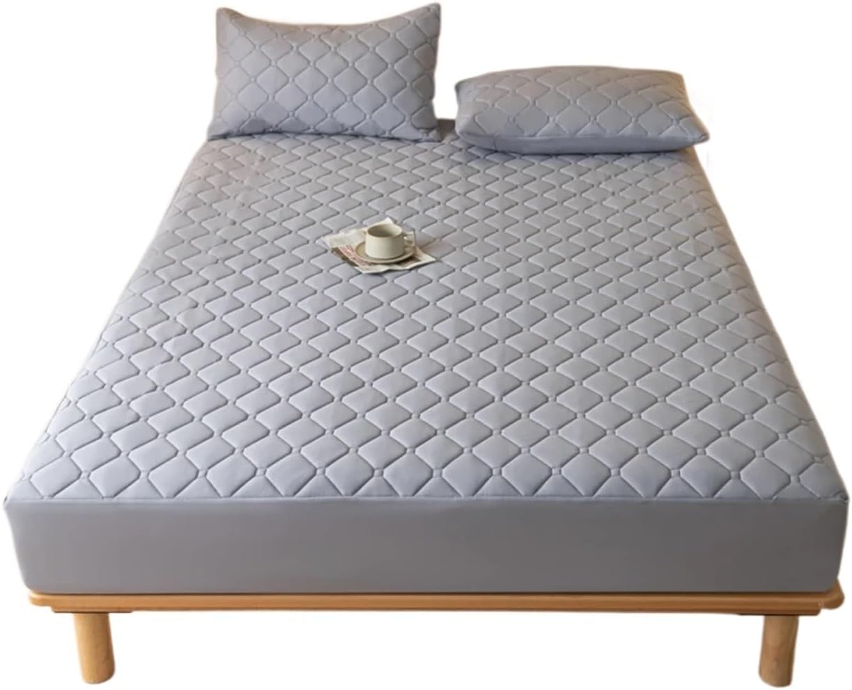 Mattress Protectors Waterproof Mattress Cover Mattress Protector Breathable Bed Fitted Sheet Single/Double/King/Queen/140/160/200(Color 1,90x200cm(35x79 in))