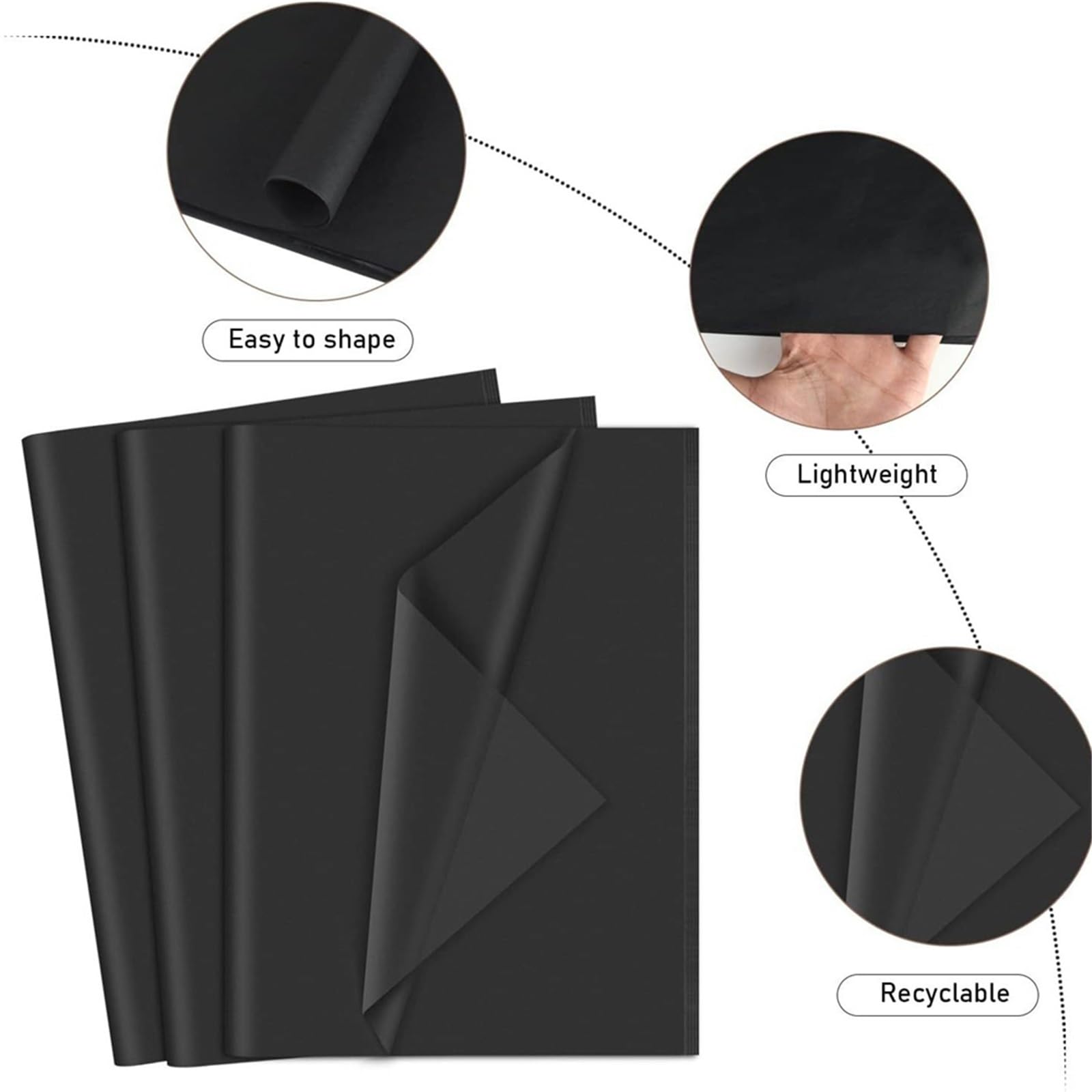 Seidenpapier Schwarzes Verpackungspapier