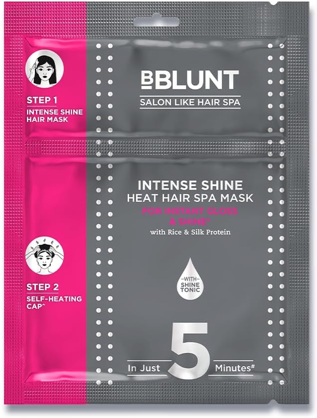 Intense Shine Heat Hair Spa Mask with Rice & Silk Protein | For Salon-Like Hair Spa at Home | 70 g