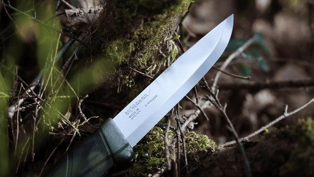 Нож-компаньон Mora Из нержавеющей стали Morakniv / Нож для кемпинга Походный нож Принадлежности для кемпинга на открытом воздухе Принадлежности для кемпинга на открытом воздухе Приготовление пищи Кулинария Рыбалка Скалолазание Предотвращение стихийных бедствий Нержавеющая дубинка для резки дерева Толщина лезвия 2,5 мм Соло-компаньон для кемпинга (Военный зеленый), фото 6