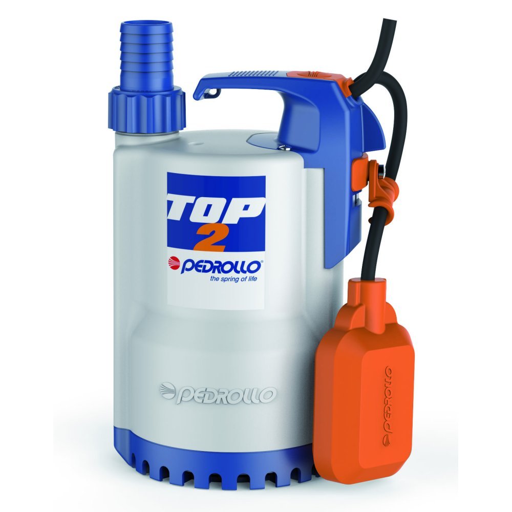 POMPA Sommergibile Acque Chiare 0,5Hp TOP2 Cavo 5m Galleggiante 220V Pedrollo