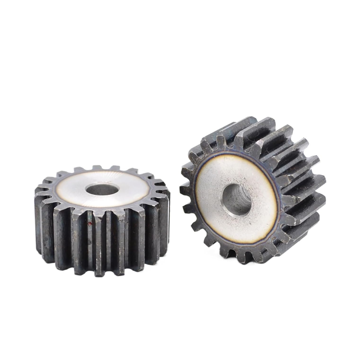 Bevel Gear Pinion Hardware Mechanical 1M 12-24Teeth Process Hole Cylindrical Spur Gear Steel Transmission(17Teeth)