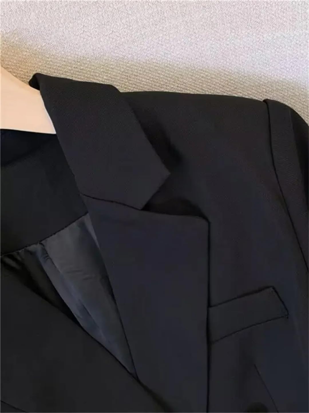 Loose Blazers for Women Spring Summer Long Sleeve Coats Office Lapel Double Breasted Blazer