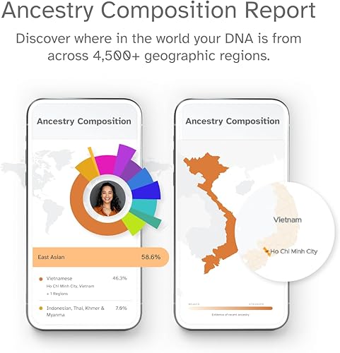 Miniatura 3 de 23andMe Ancestry Service - Kit de prueba de ADN, con informes genéticos y composición de ascendencia con más de 3000 regiones geográficas, árbol