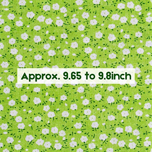 Auear, 35 Pack Cotton Print Fabric Bundle Squares 9.8"X9.8" Quilting Sewing Floral Precut Sheets For Diy Sewing Scrapbooking Quilting Dot Pattern (Bright Colors: Red & Blue & Yellow & Pink & Green) #TOP4