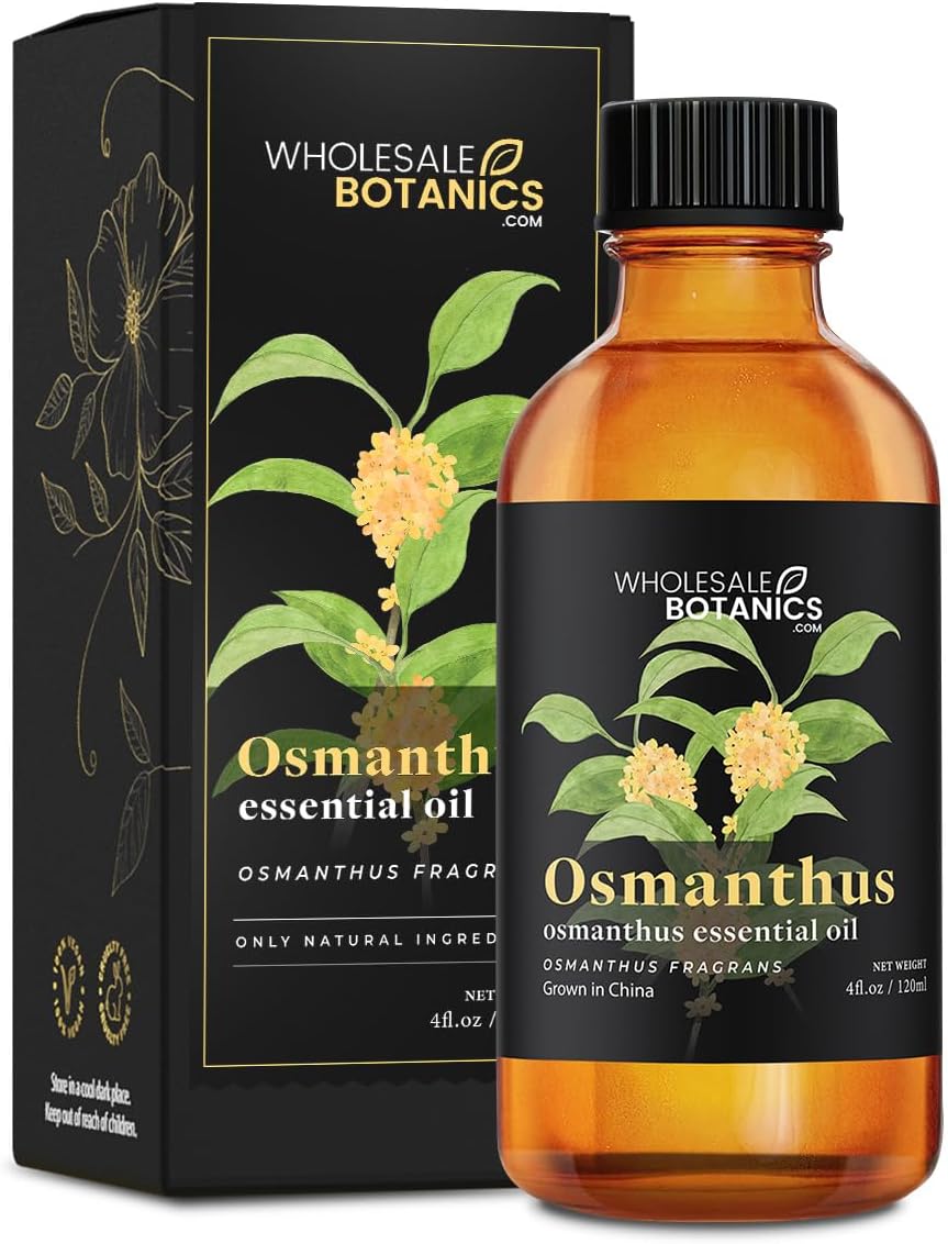 Osmanthus Essential Oil by Wholesale Botanics | Premium Grade Essential Oil | for Aromatherapy, Soaps, Lotions, & Candles | Vegan & Cruelty Free (4 Fl Oz)